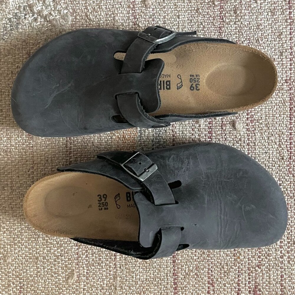 Birkenstock Boston Women's Oiled Leather Black 39